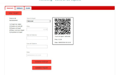 Aplicació de tiquets per control d’accés amb codis QR