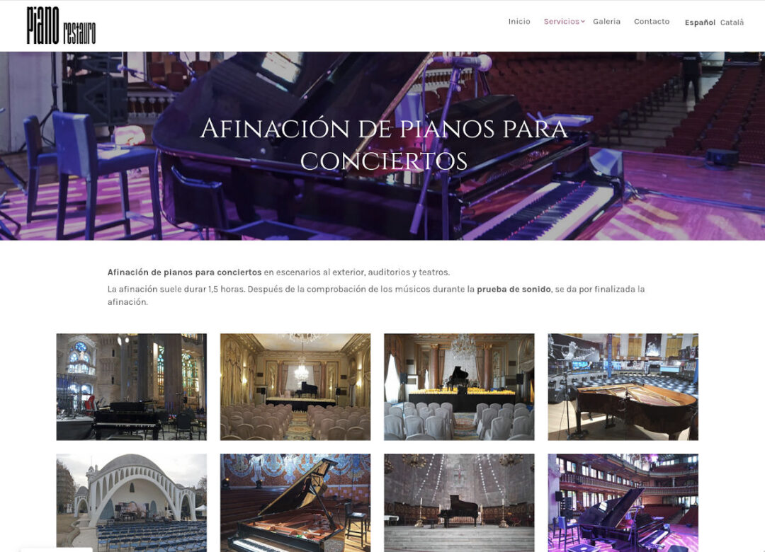 web corporativa music afinador reparador pianos internacional