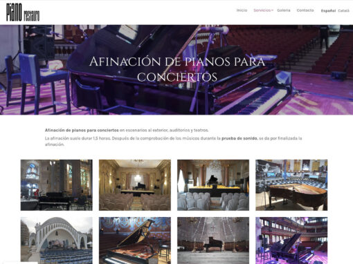 Web corporativa per a music afinador manteniment pianos