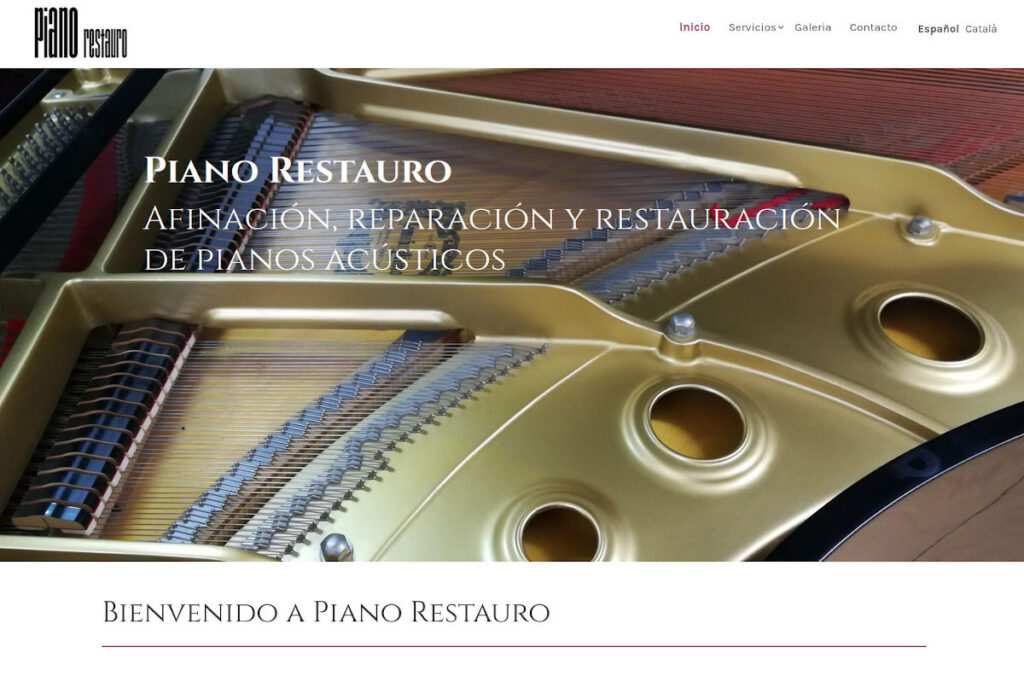 web corporativa music afinador reparador pianos internacional